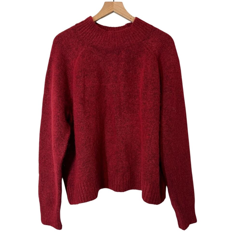 Banana Republic Red Wool Blend Mock Neck Sweater Women’s XL